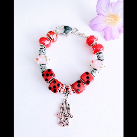 Hamsa charm European bracelet - Picture 2 of 2